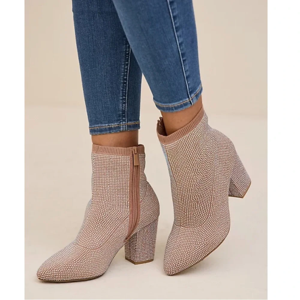 Torrid 11 STRETCH KNIT EMBELLISHED BOOTIE (WW) - Picture 7 of 16